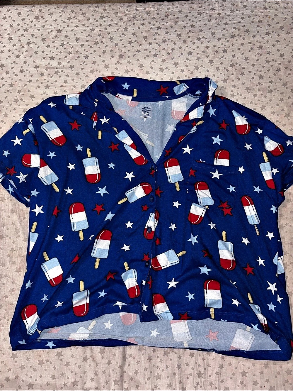 Popsicle Print Matching Set in Blue & Red